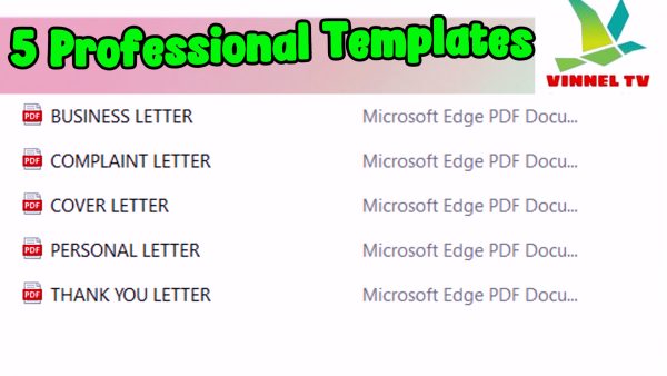 VinnelTV Professional Letter Templates Pack