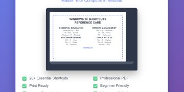 Windows 10 Shortcuts Reference Card PDF